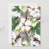 Invitation Dîner de répétition d'aquarelle brillante en fleur (Dos)