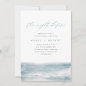 Invitation Dîner de répétition d'aquarelle côtière à basse ma (Devant)