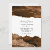 Invitation Dîner de répétition d'aquarelle d'agate Desert Gol (Devant)