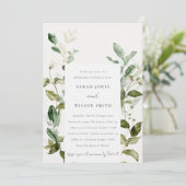 Invitation Dîner de répétition d'aquarelle de la faune botani (Debout devant)