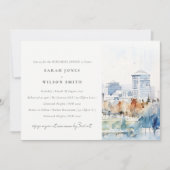 Invitation Dîner de répétition d'aquarelle de San Jose en Cal (Devant)