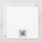 Invitation Dîner de répétition d'aquarelle florale Blue Hydra (Dos)