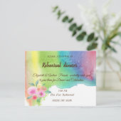 Invitation Dîner de répétition d'aquarelle moderne (Debout devant)