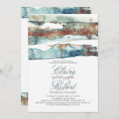 Invitation Dîner de répétition d'aquarelle moderne de plage (Devant / Derrière)