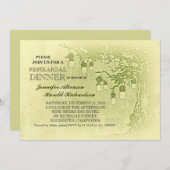 Invitation Dîner de répétition d'arbre de jarres de maçon rus (Devant / Derrière)