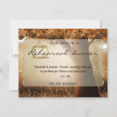 Invitation Dîner de répétition d'arbre rustique vintage (Devant)