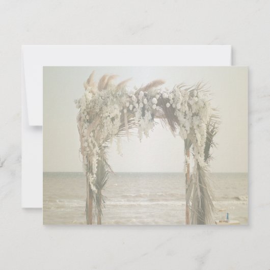 Invitation Dîner de répétition d'arc de mariage de plage (Dos)