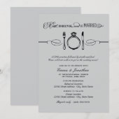 Invitation Dîner de répétition d'argent pour boire et être ma (Devant / Derrière)