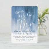 Invitation Dîner de répétition d'art gris bleu avant de faire (Debout devant)