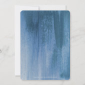 Invitation Dîner de répétition d'art gris bleu avant de faire (Dos)