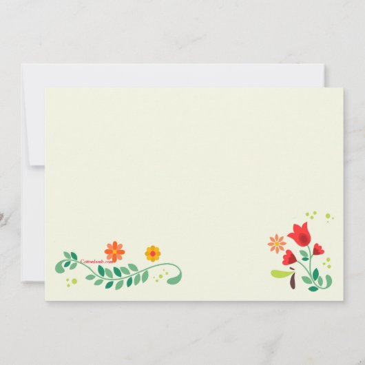 Invitation Dîner de répétition d'art populaire (Dos)