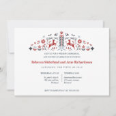 Invitation Dîner de répétition d'art populaire scandinave (Devant)