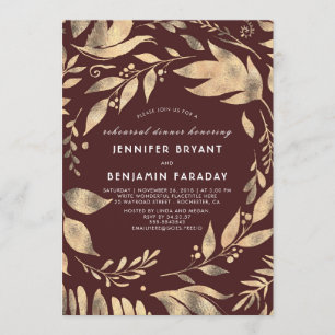 Invitation Dîner de répétition d'automne des Feuilles de Bour