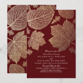 Invitation Dîner de répétition d'automne des Feuilles de Bour (Devant / Derrière)