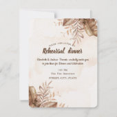 Invitation Dîner de répétition d'automne exotique (Devant)