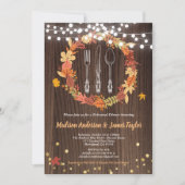 Invitation Dîner de répétition d'automne grâces rustiques (Devant)