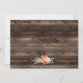 Invitation Dîner de répétition d'automne rustique Citrouille (Dos)