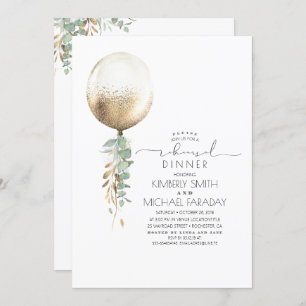 Invitation Dîner de répétition de ballon doré Eucalyptus Gree