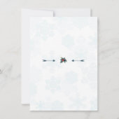 Invitation Dîner de répétition de Bullfinch de Wreath d'hiver (Dos)