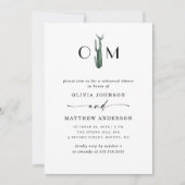 Invitation Dîner de répétition de Cactus du désert | Elegant  (Devant)