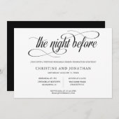 Invitation Dîner de répétition de calligraphie (Devant / Derrière)