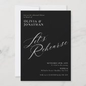 Invitation Dîner de répétition de calligraphie chic élégant (Devant)