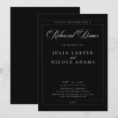 Invitation Dîner de répétition de calligraphie classique en i (Devant / Derrière)