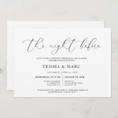 Invitation Dîner de répétition de calligraphie élégant (Devant / Derrière)