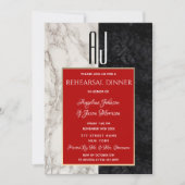 Invitation Dîner de répétition de calligraphie élégant (Devant)