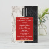 Invitation Dîner de répétition de calligraphie élégant (Debout devant)