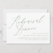 Invitation Dîner de répétition de calligraphie élégant de Bou (Devant)