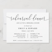 Invitation Dîner de répétition de calligraphie élégante (Devant)