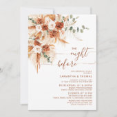 Invitation Dîner de répétition de calligraphie élégante la ve (Devant)