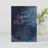 Invitation Dîner de répétition de calligraphie florale rustiq (Debout devant)