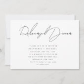 Invitation Dîner de répétition de calligraphie simple Invitat (Devant)