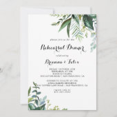 Invitation Dîner de répétition de calligraphie tropicale (Devant)