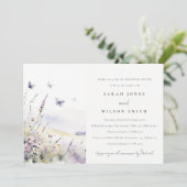 Invitation Dîner de répétition de campagne pour papillon Fleu (Debout devant)