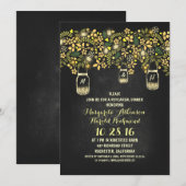 Invitation dîner de répétition de chalkboard de bocal rustiqu (Devant / Derrière)