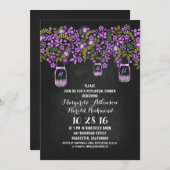 Invitation dîner de répétition de chalkboard de bocal rustiqu (Devant / Derrière)