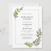 Invitation Dîner de répétition de charpente de branches d'oli (Devant)