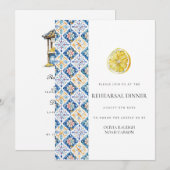 Invitation Dîner de répétition de citron méditerranéen Invita (Devant / Derrière)