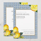 Invitation Dîner de répétition de citron méditerranéen Invita (Devant / Derrière)