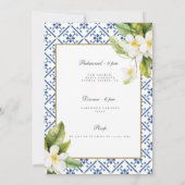 Invitation Dîner de répétition de citron méditerranéen Invita (Dos)