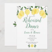 Invitation Dîner de répétition de citrons modernes (Devant / Derrière)