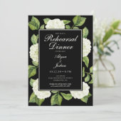Invitation Dîner de répétition de code QR Hydrangeas blanc (Debout devant)
