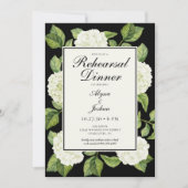 Invitation Dîner de répétition de code QR Hydrangeas blanc (Devant)