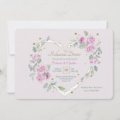 Invitation Dîner de répétition de coeur ouvert (Devant)