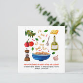 Invitation Dîner de répétition de cuisine italienne (Debout devant)