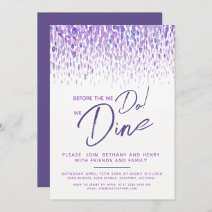 Invitation Dîner de répétition de dab violet avant de faire