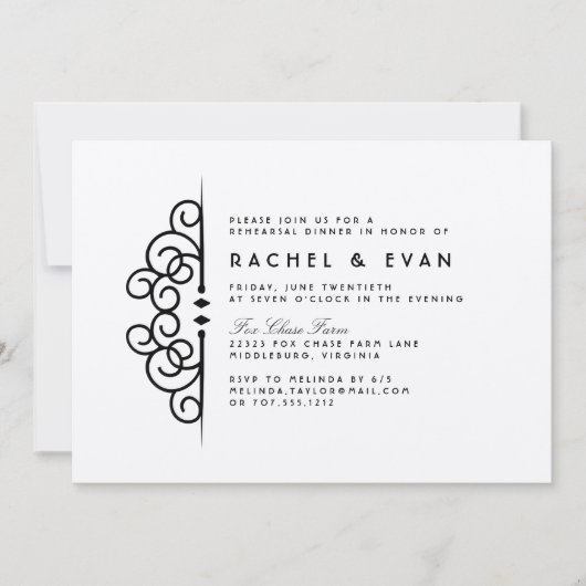 Invitation Dîner de répétition de déco (Devant)